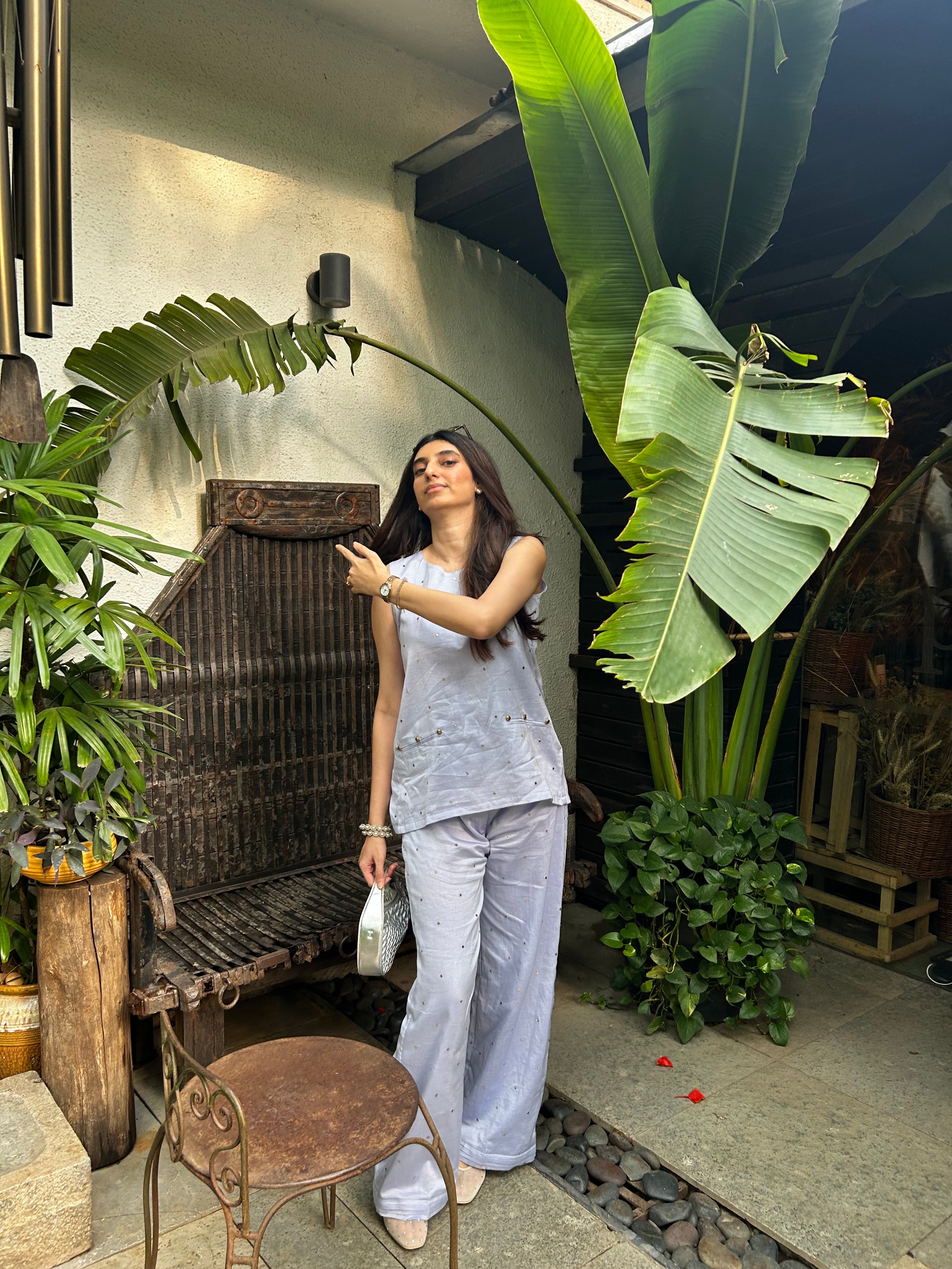 Mukaish Chanderi Co-ord Set