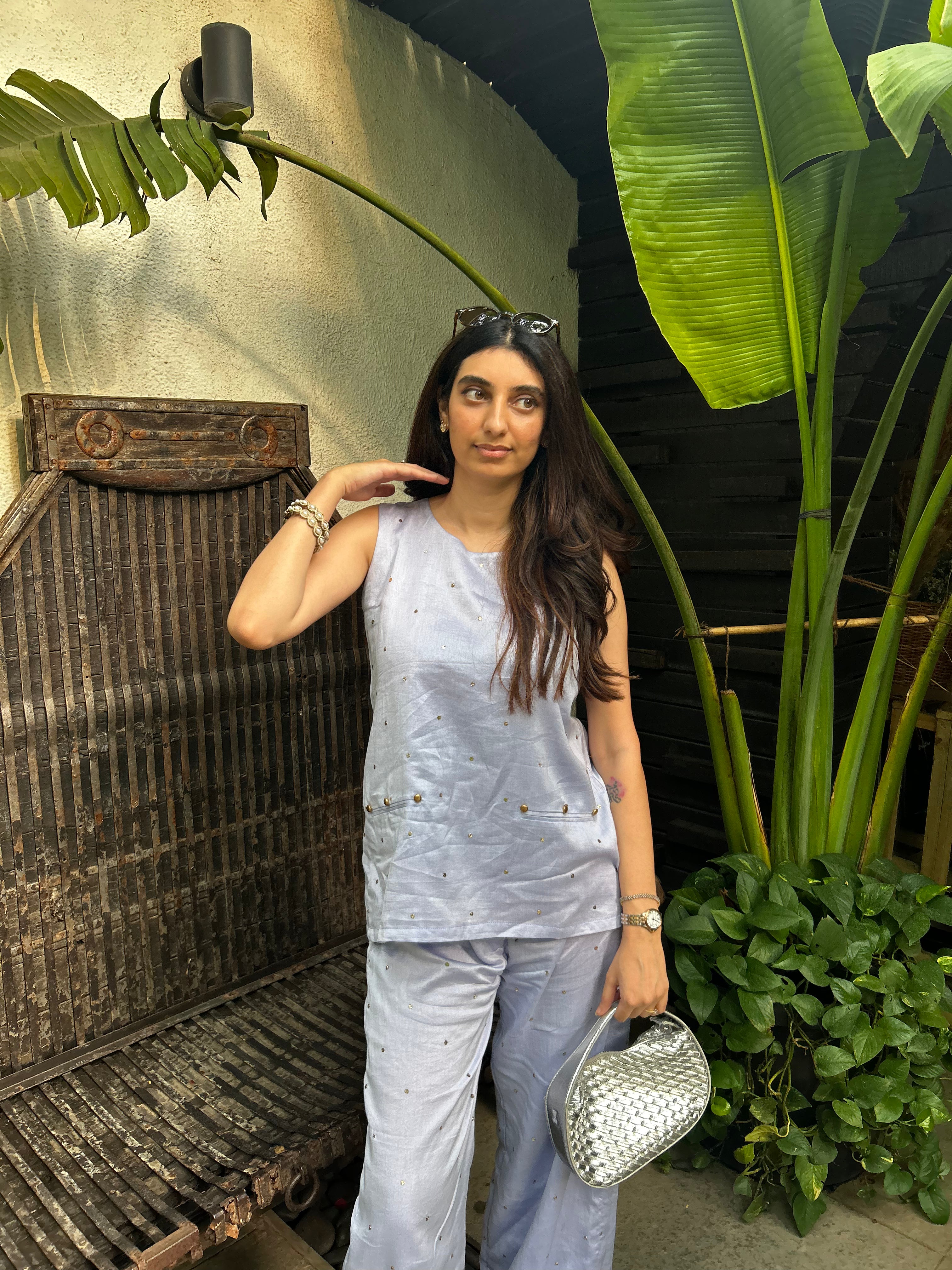 Mukaish Chanderi Co-ord Set