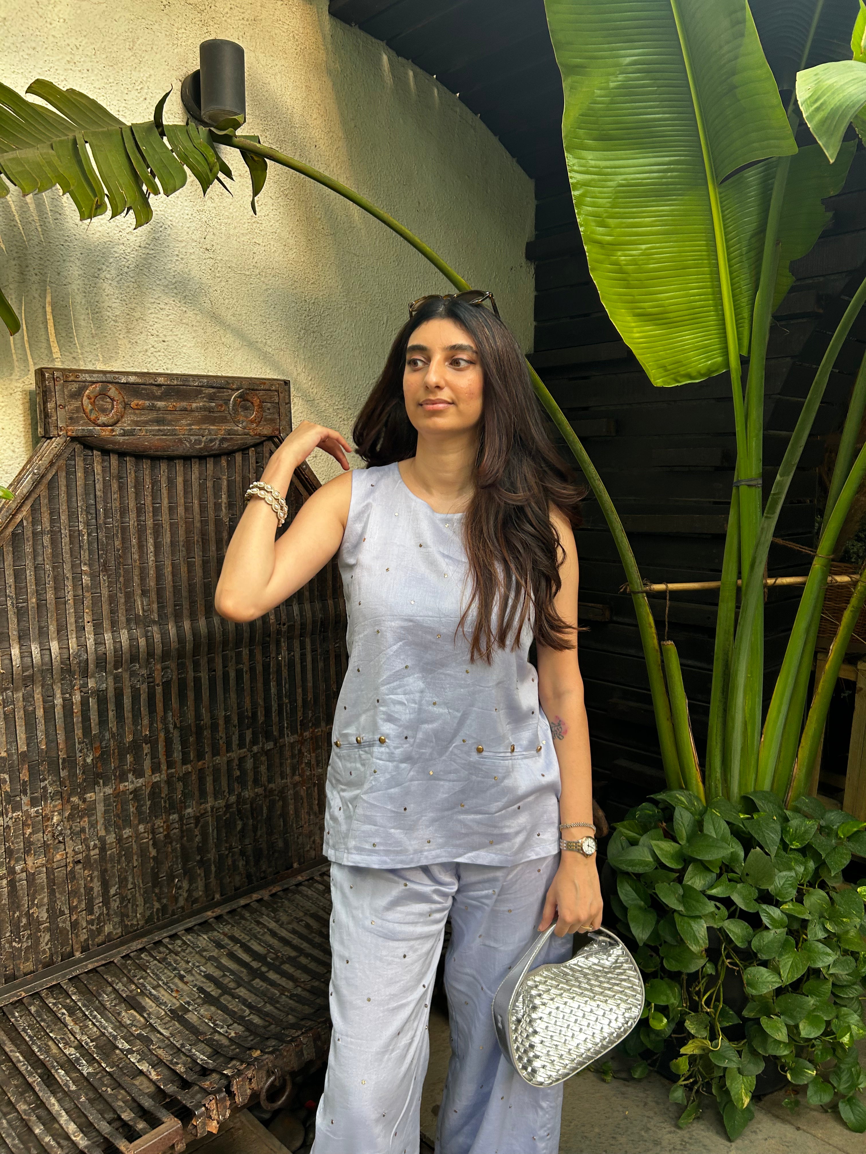 Mukaish Chanderi Co-ord Set