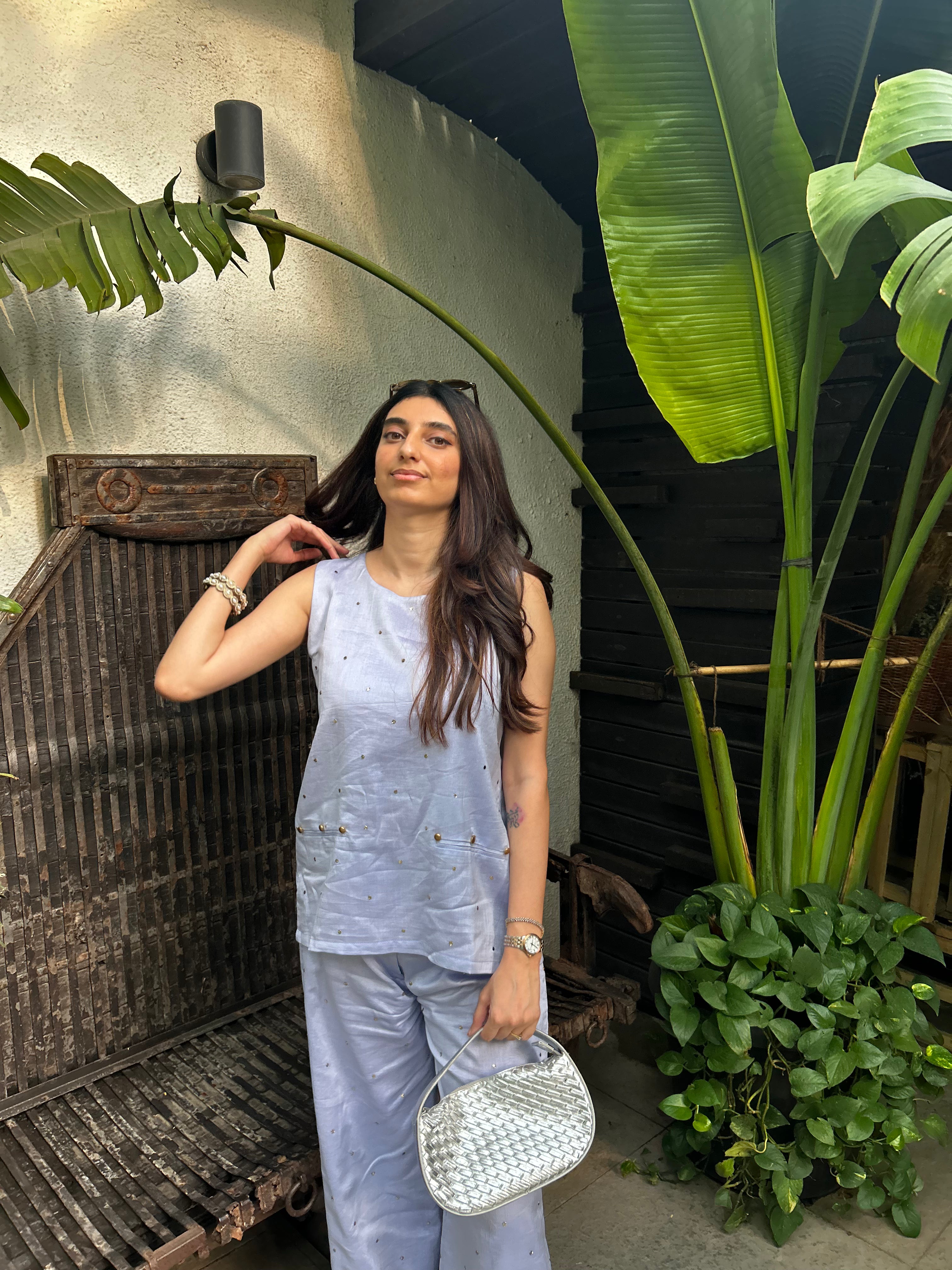 Mukaish Chanderi Co-ord Set