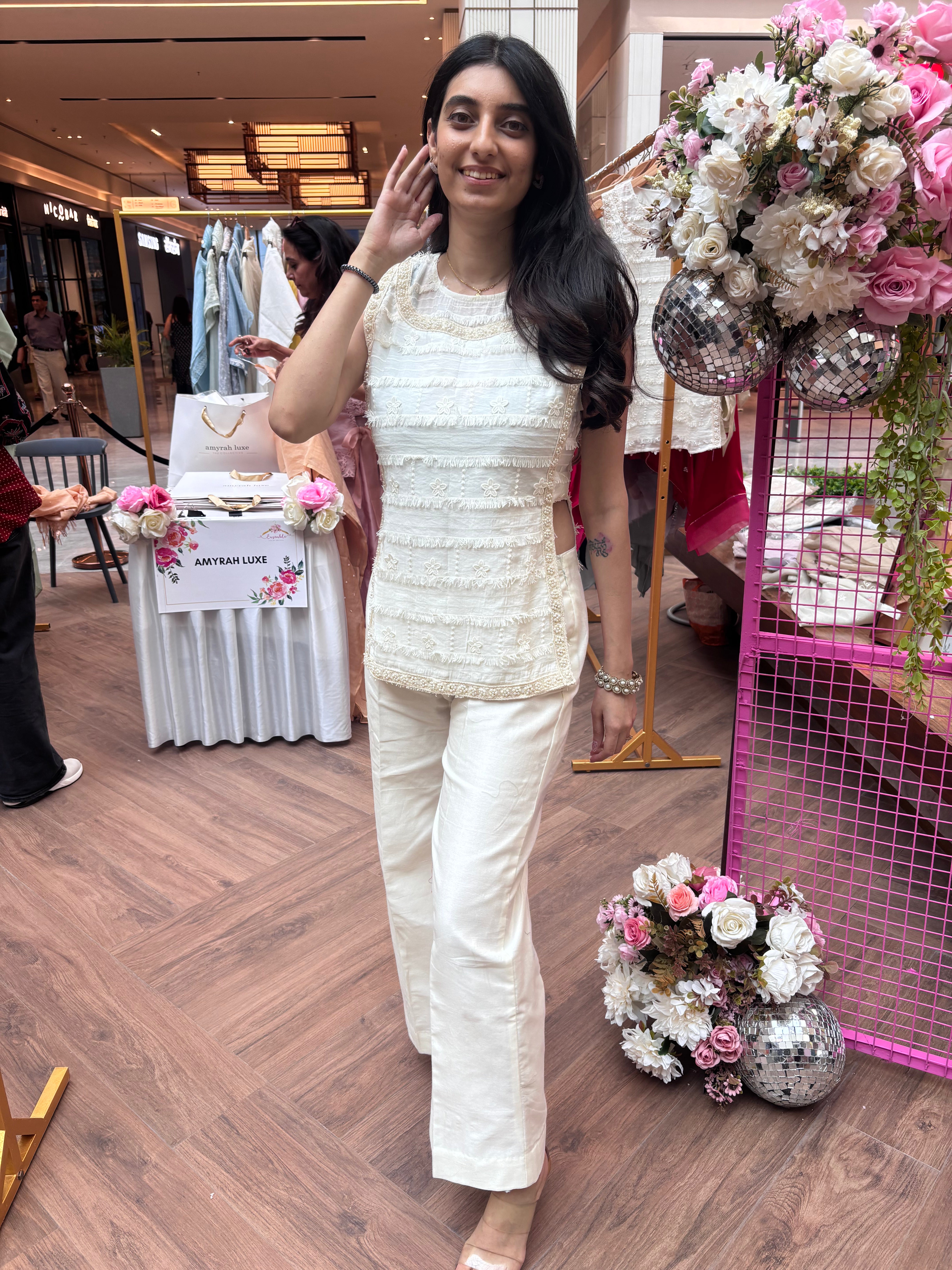 Ivory Pearl Chanderi Co-ord Set