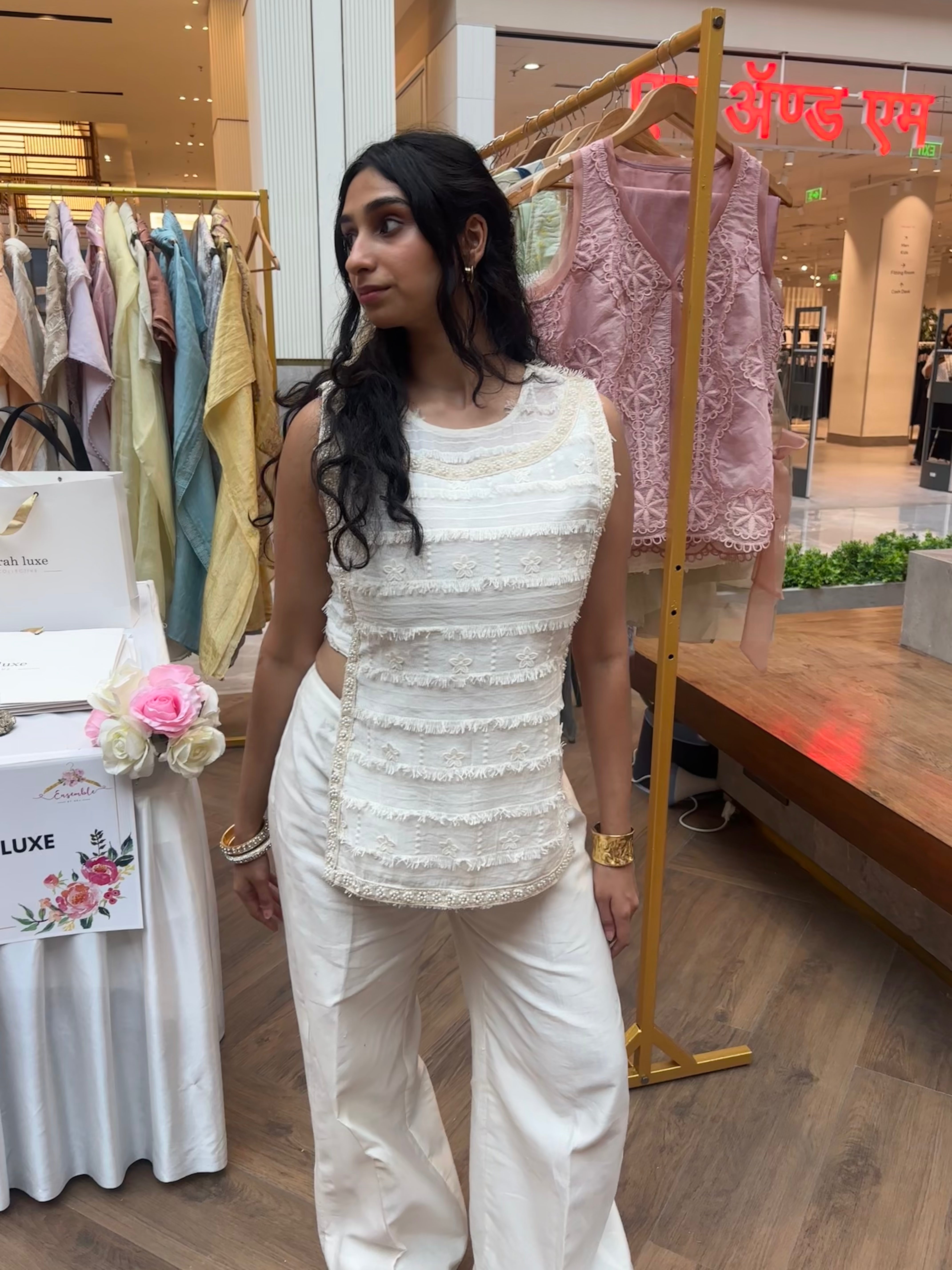 Ivory Pearl Chanderi Co-ord Set