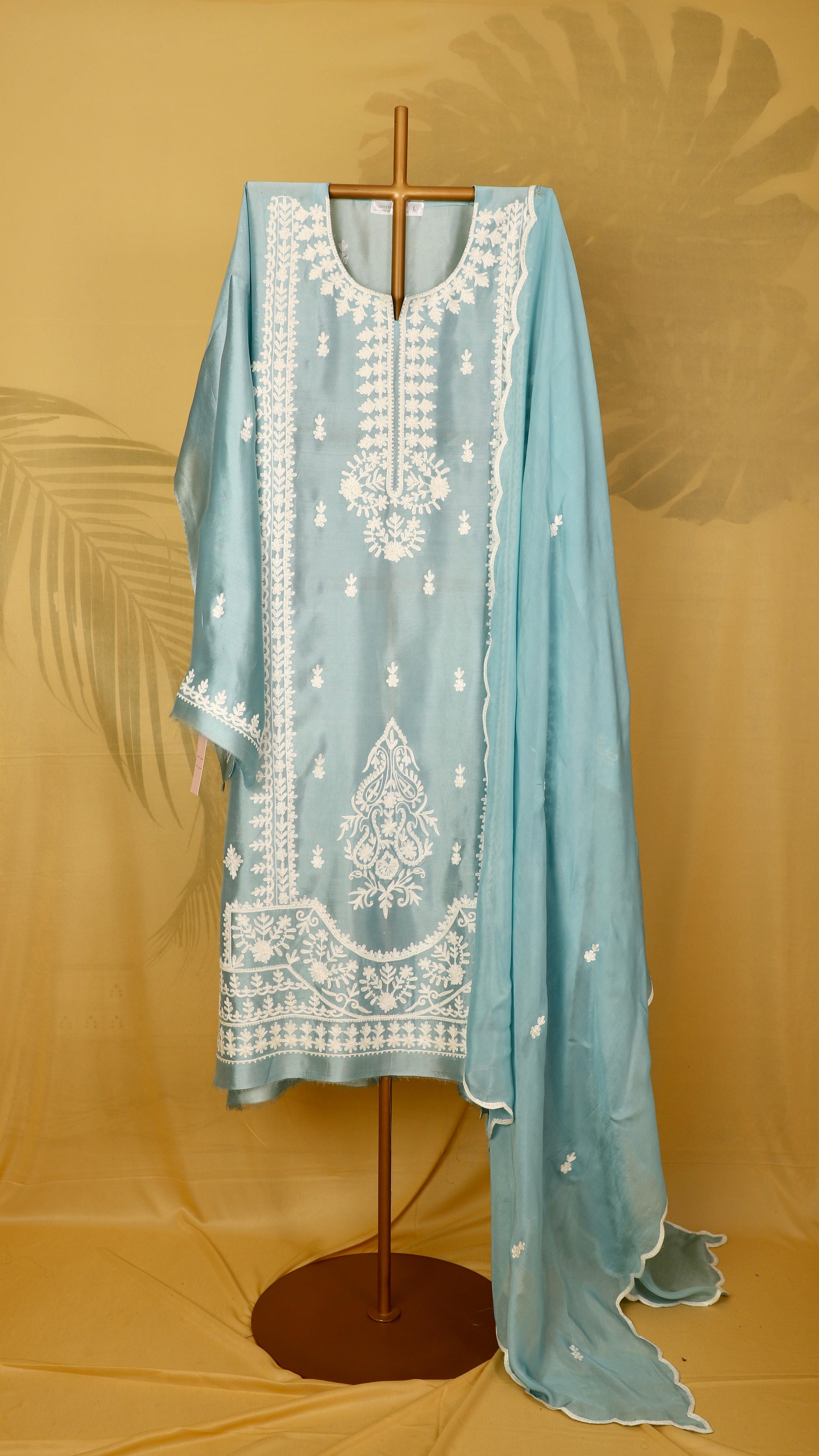 Sky Blue Ari Work Silk Set