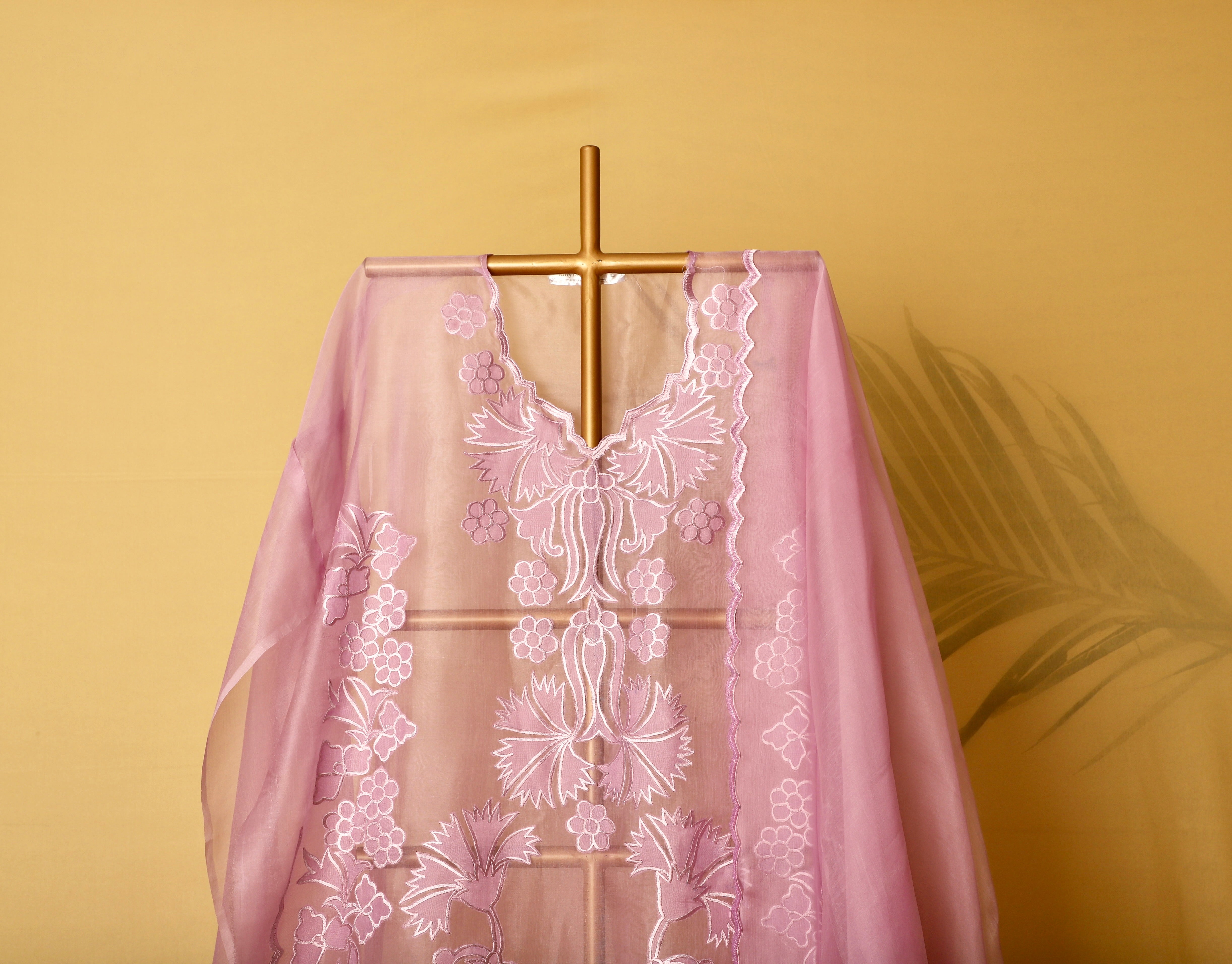 Lavender Floral Applique Suit Set