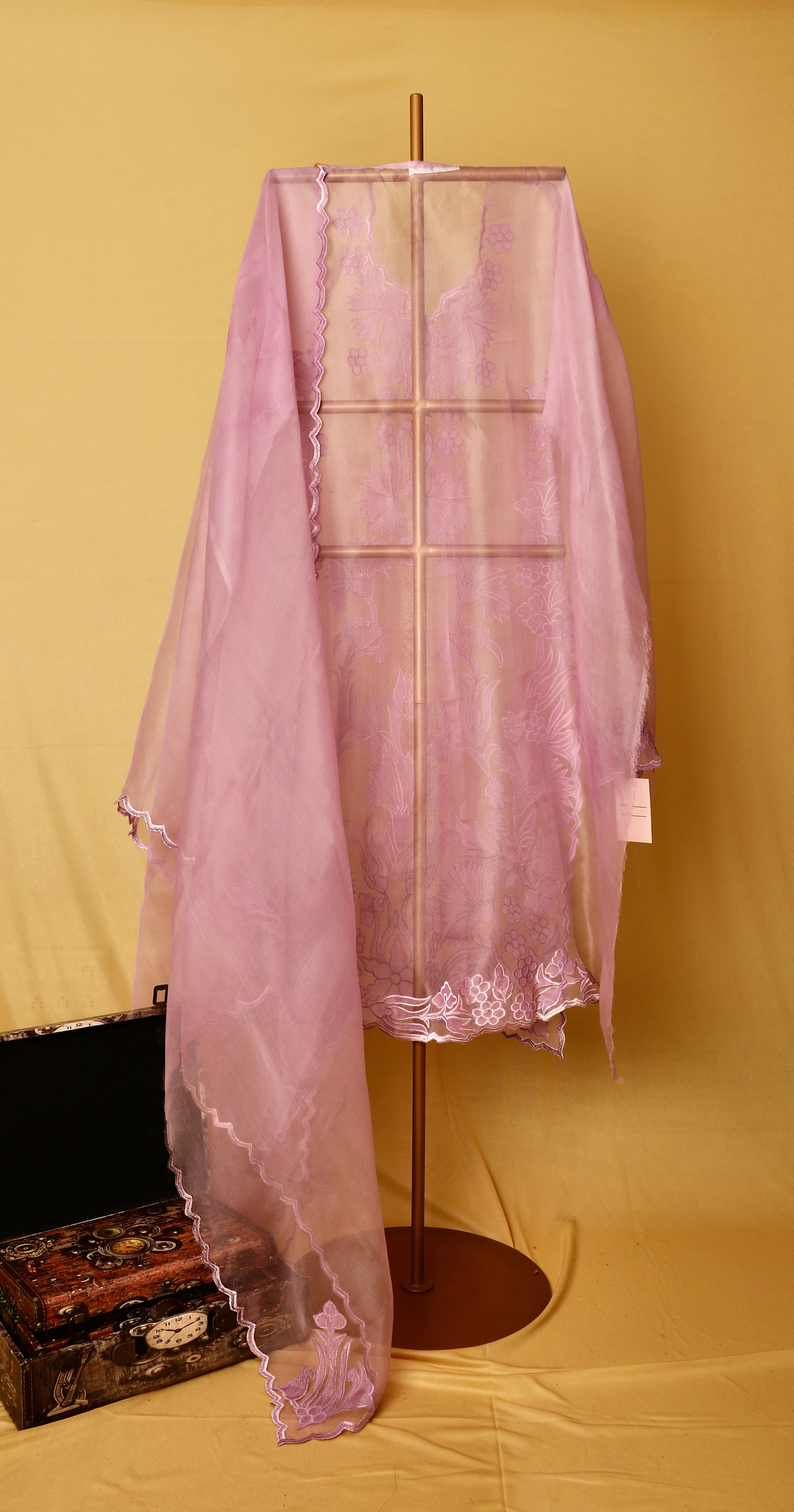 Lavender Floral Applique Suit Set