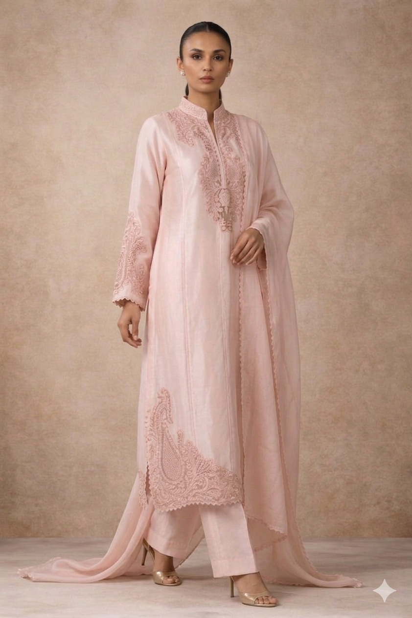 Blush Appliqué Ari Set