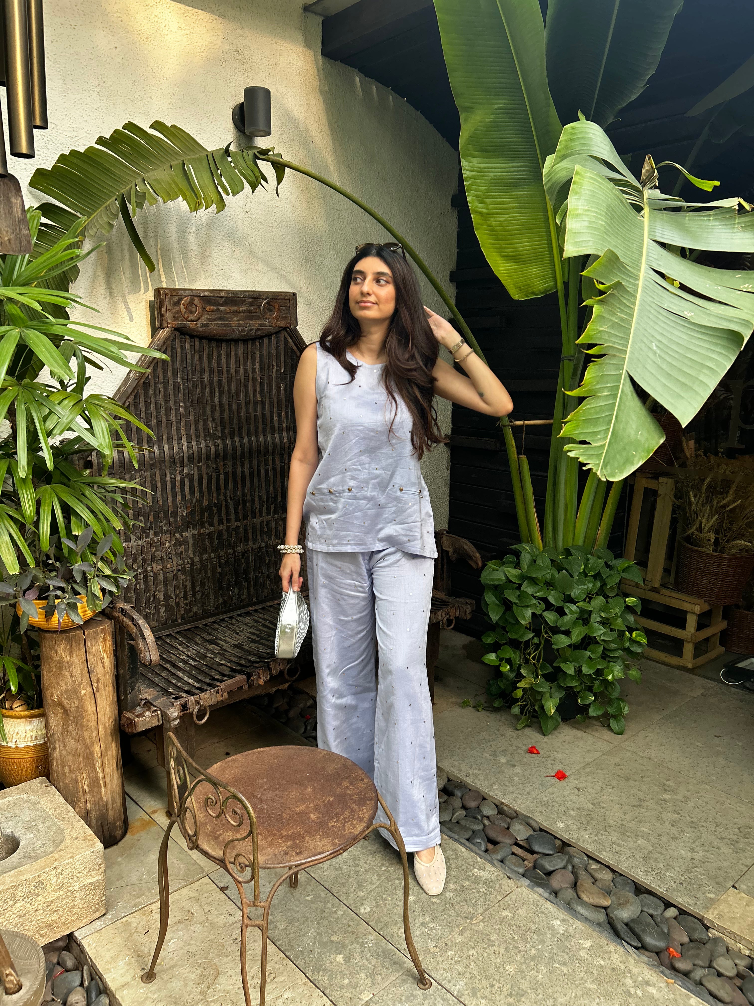 Mukaish Chanderi Co-ord Set