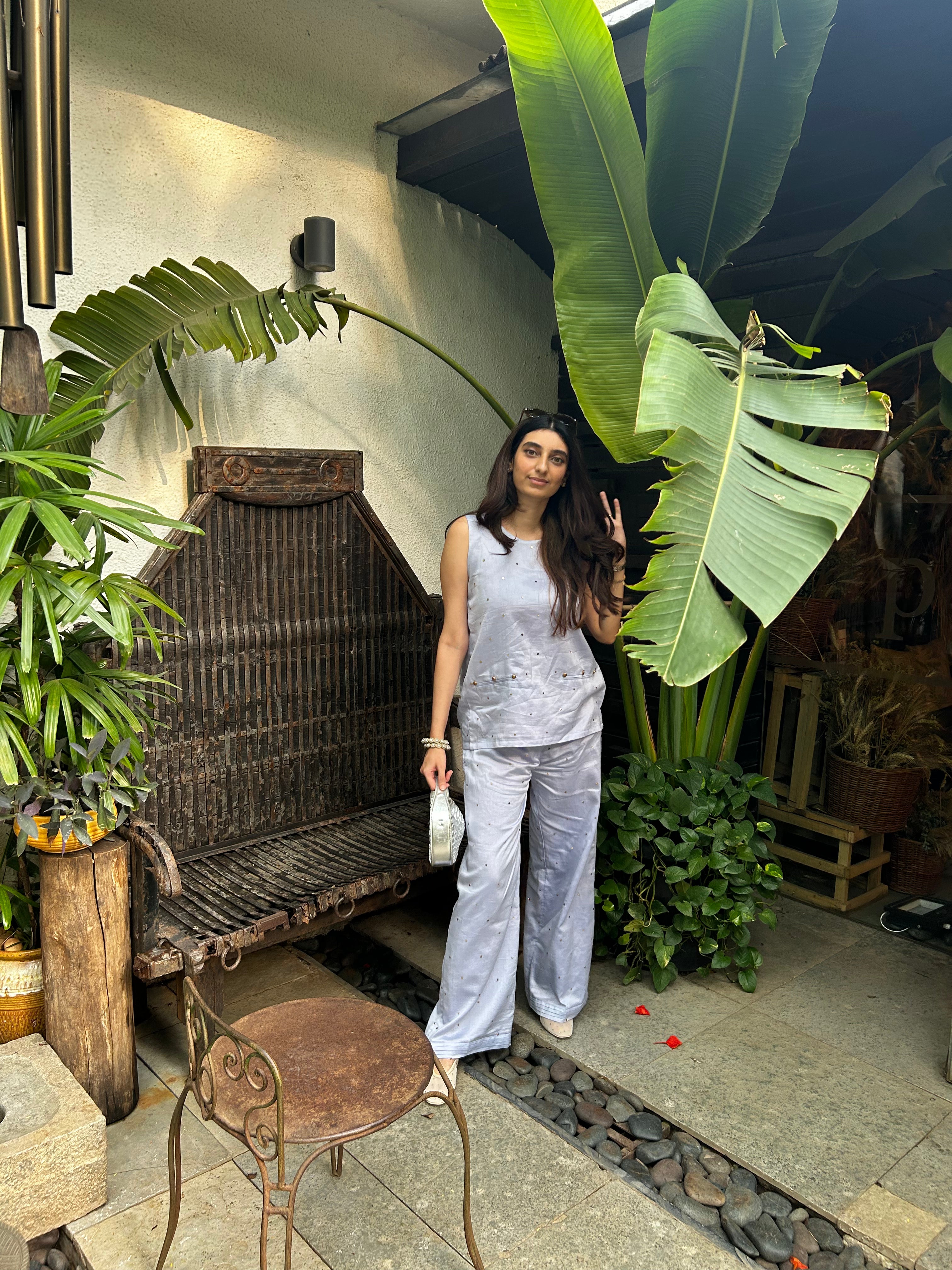 Mukaish Chanderi Co-ord Set