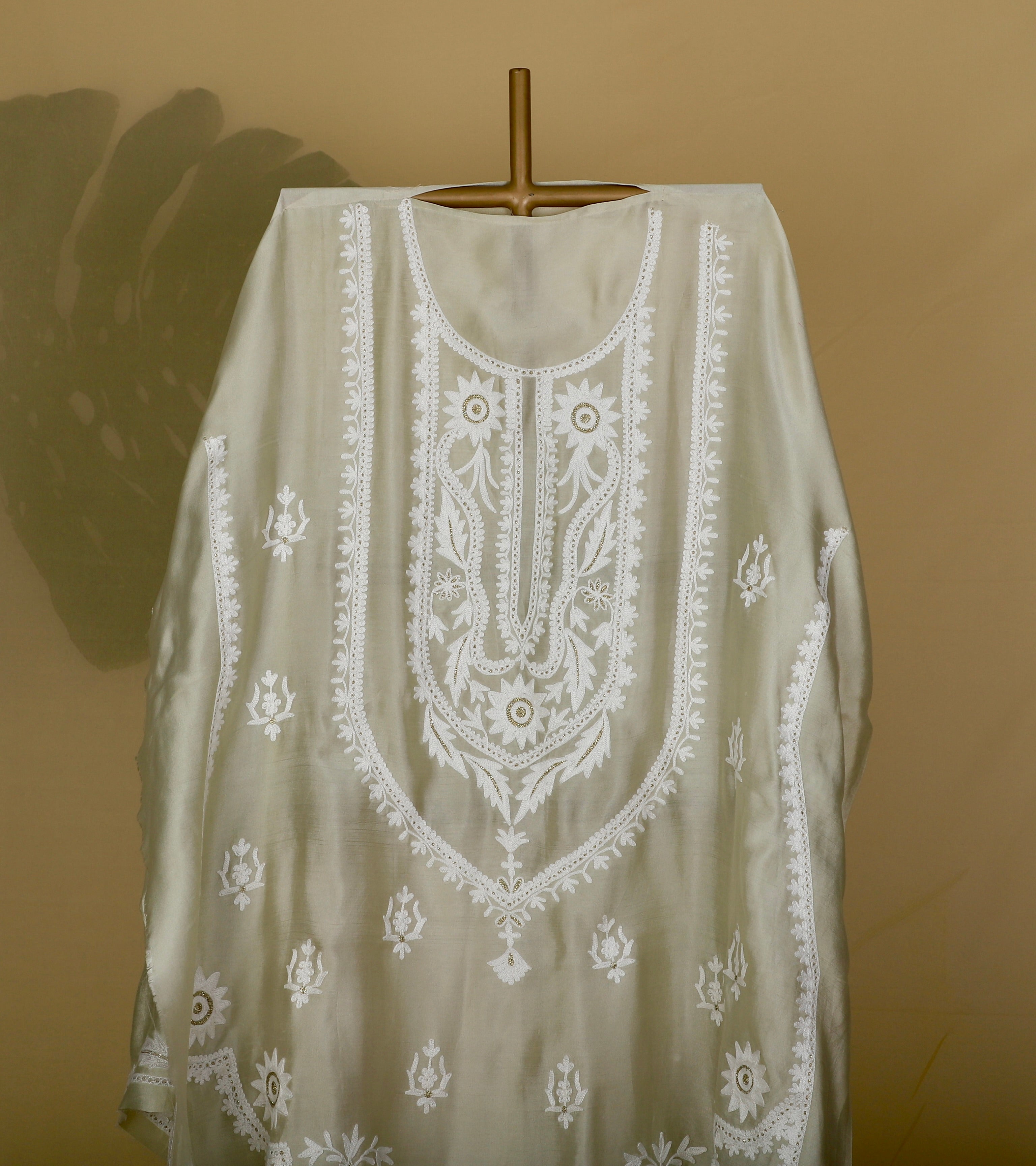 Olive Gold Ari Work Silk Tissue Set