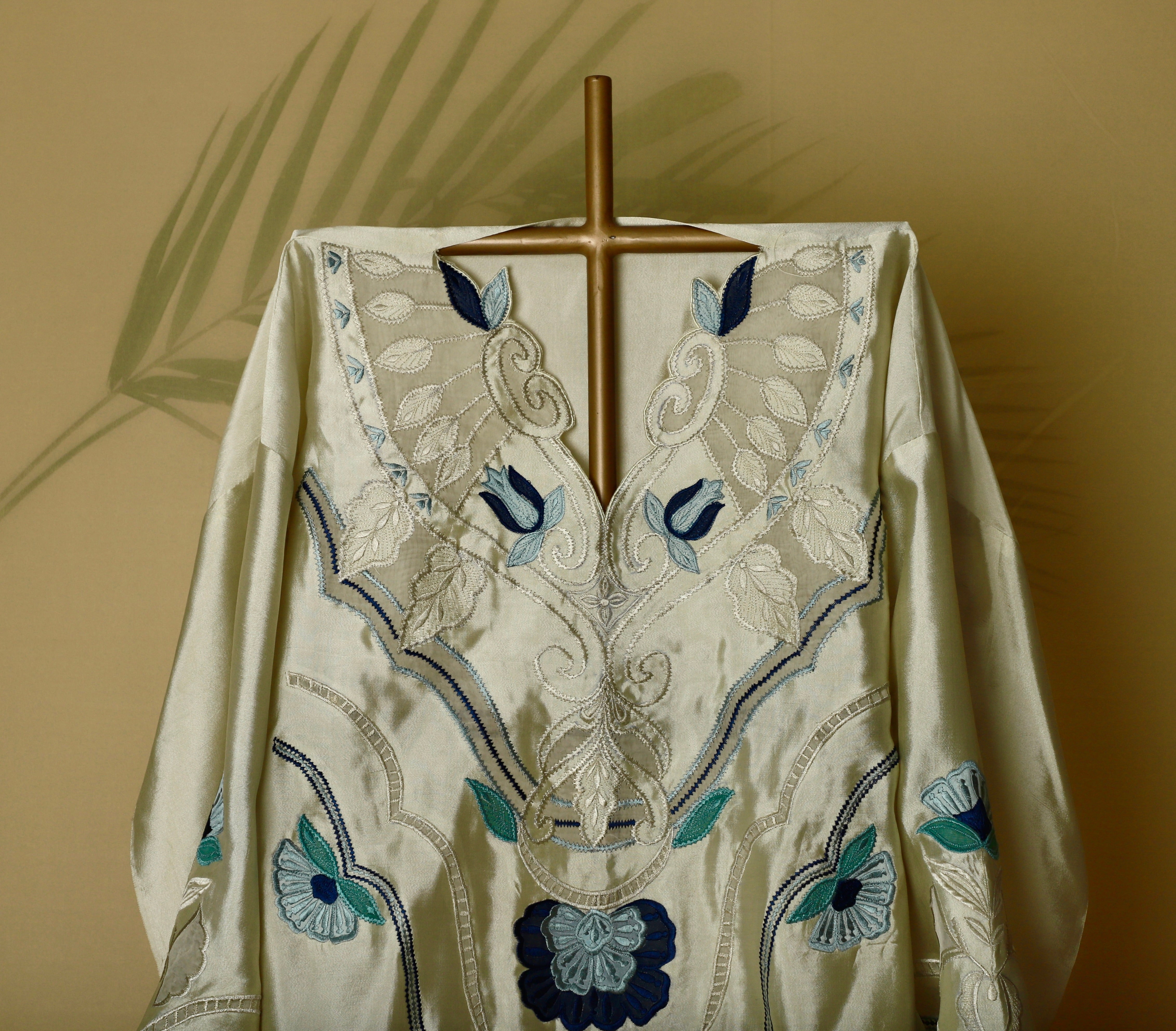 Amber Appliqué and Thread-work Co-ord Set