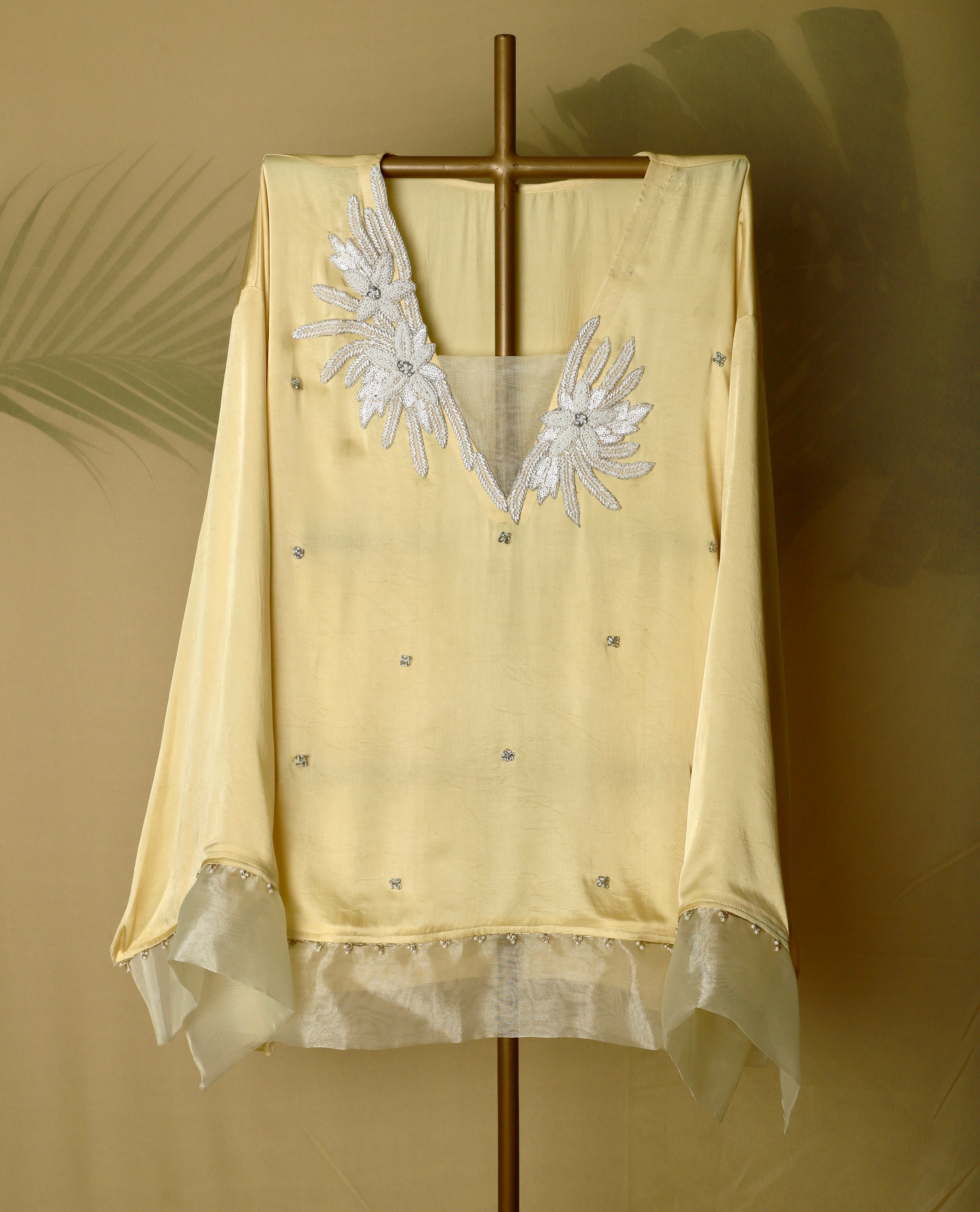 Butter Yellow Embellished Co-ord Set