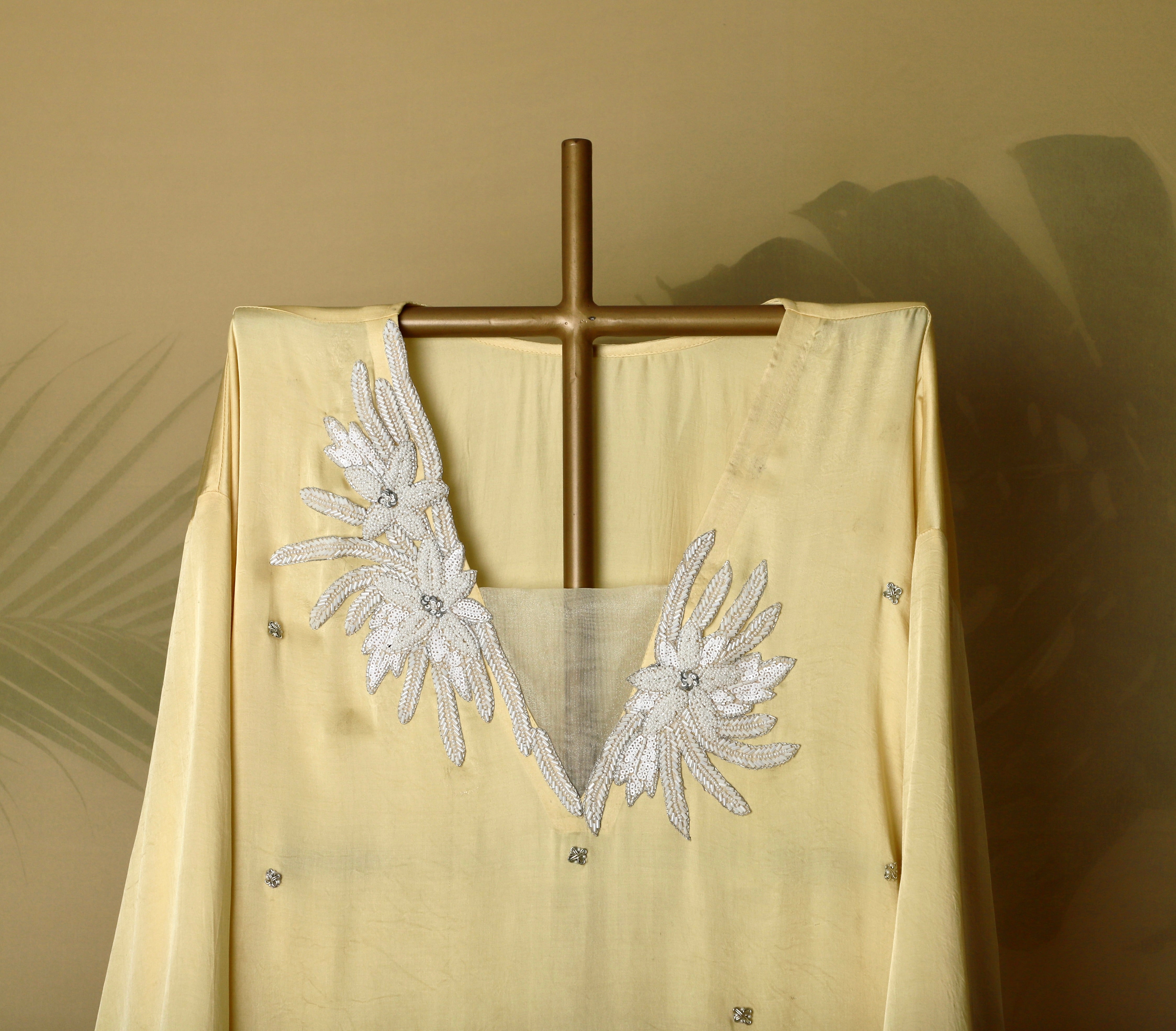 Butter Yellow Embellished Co-ord Set