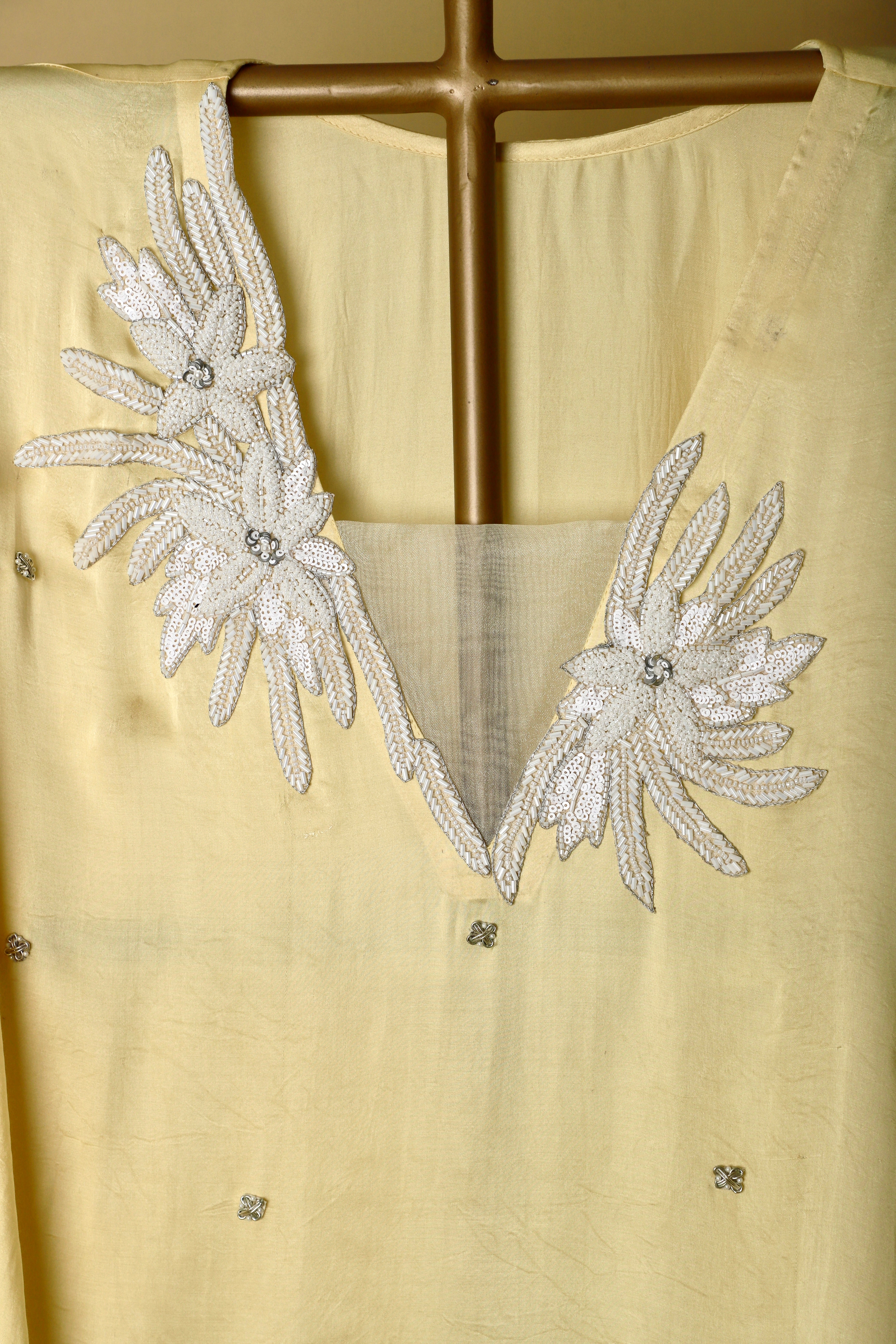 Butter Yellow Embellished Co-ord Set